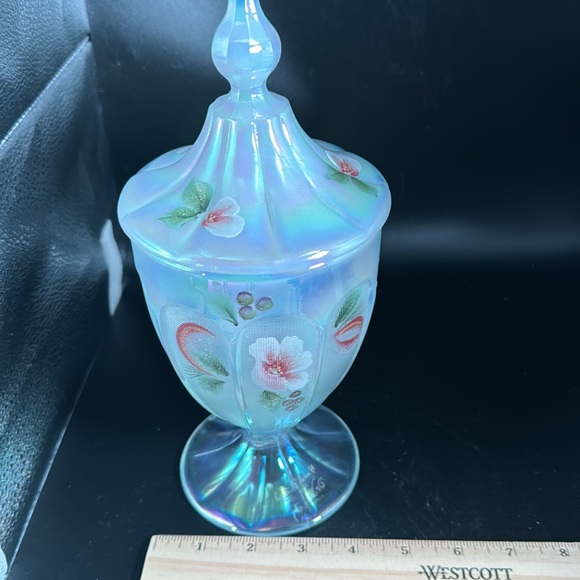 Fenton Opalescent Candy Box - Picture 7 of 7